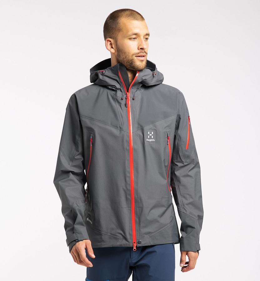 Haglöfs Mens Roc Spire GTX Windbreaker Black New Zealand 78195JYFM